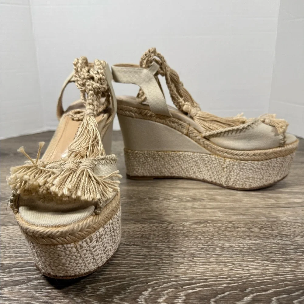 Paul Andrew Shoes Womens sz:5‎ Cream Wedge 4